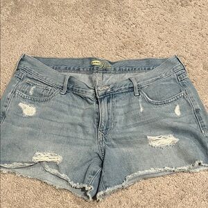 Old Navy Light Blue Distressed Jean Shorts